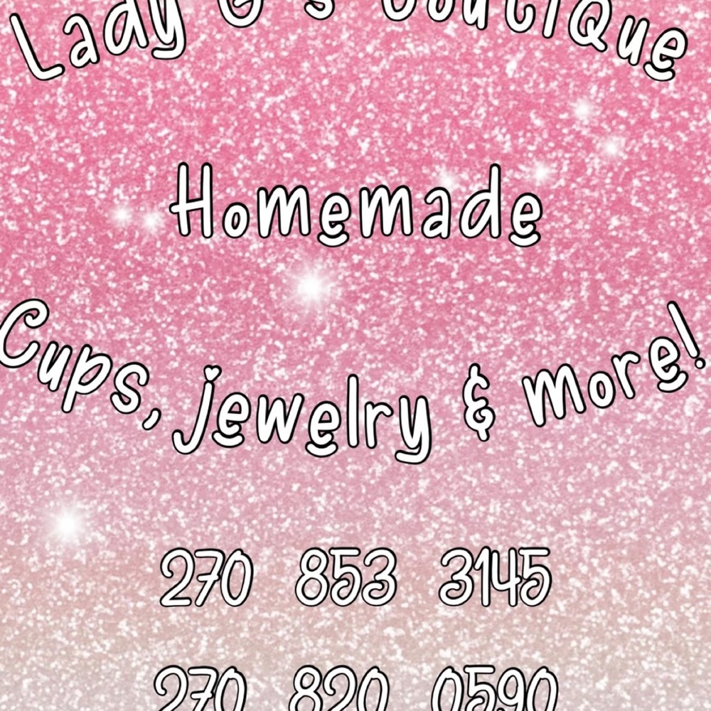 Pink and White Glitter Boutique Sign